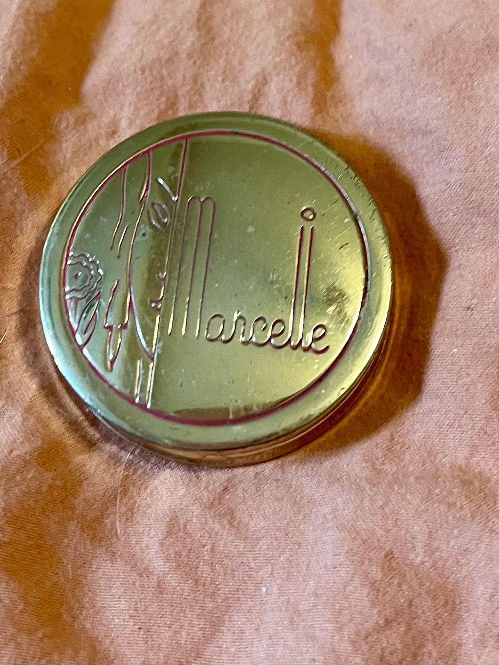 Vintage Marcelle • Blush Compact • Mirror & Puff • Theatrical
